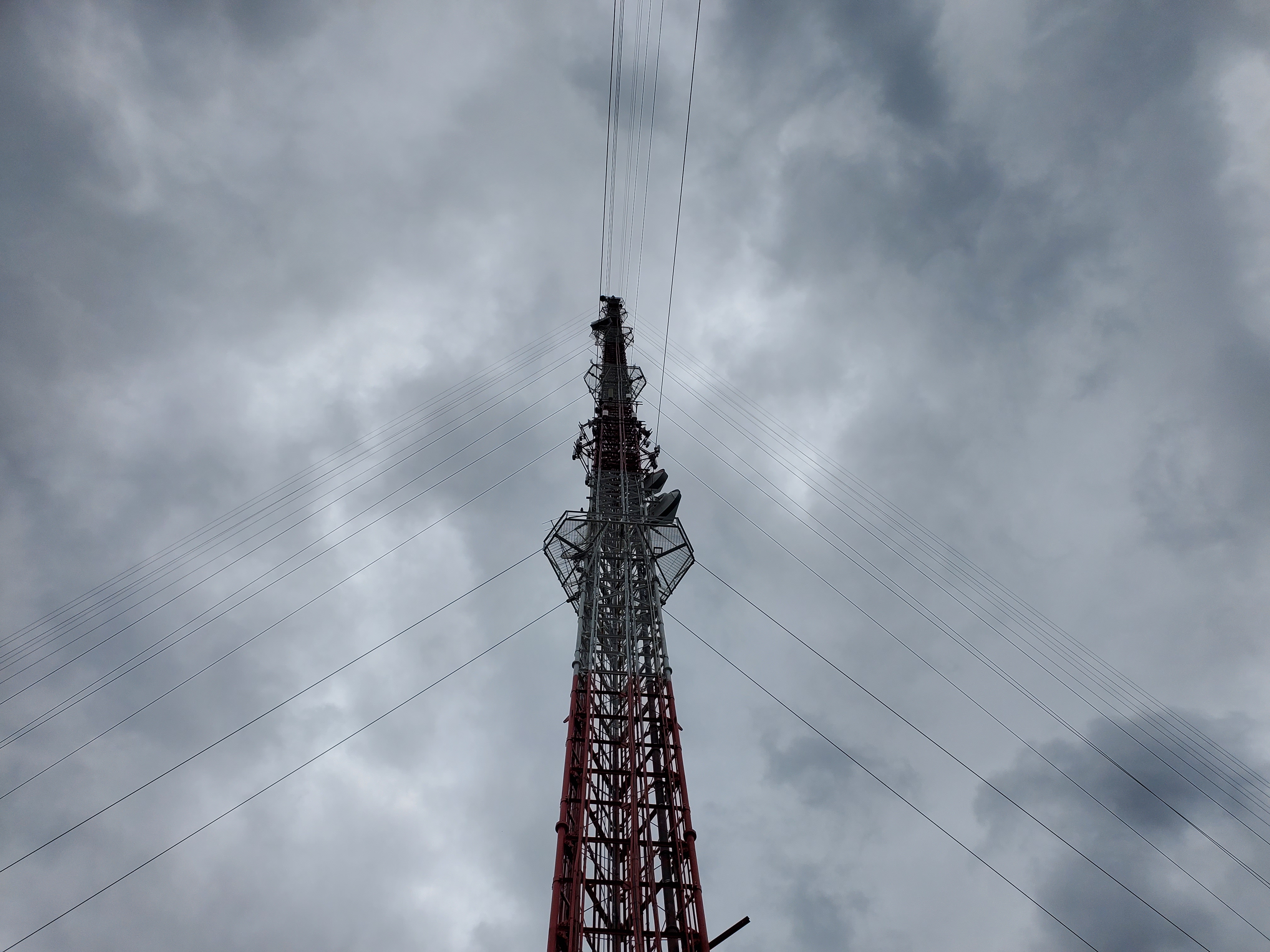 A picture of the WPRB Broadcast tower, taken during a cloudy day. We broadcast a (sometimes very questionable) wide variety of music from here. 